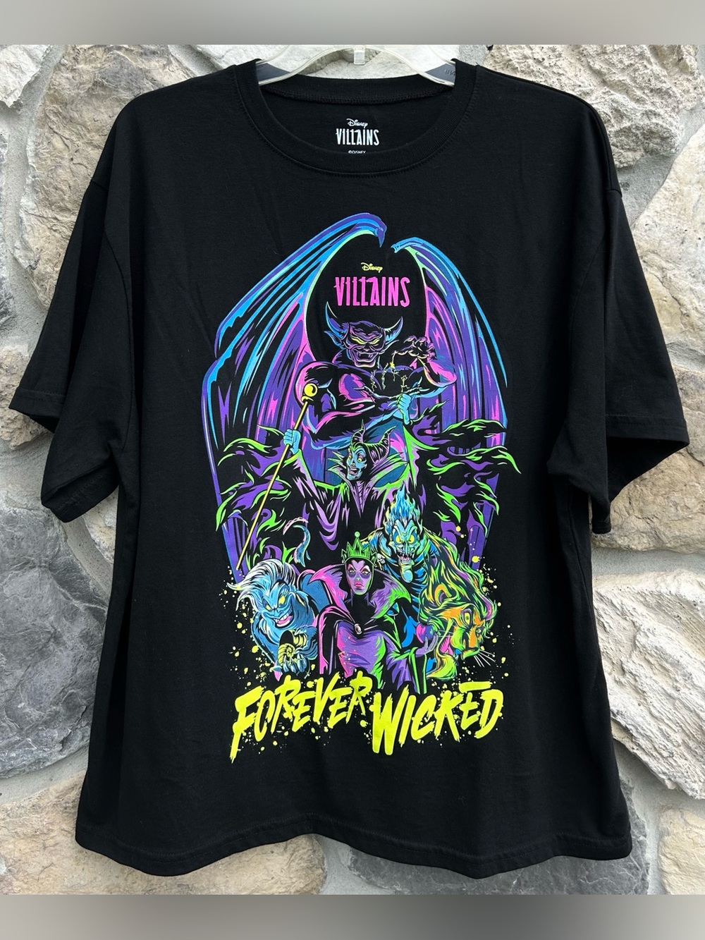 Disney Villians Tshirt LG Forever Wicked Hades Ursula Scar Chernabog Maleficent